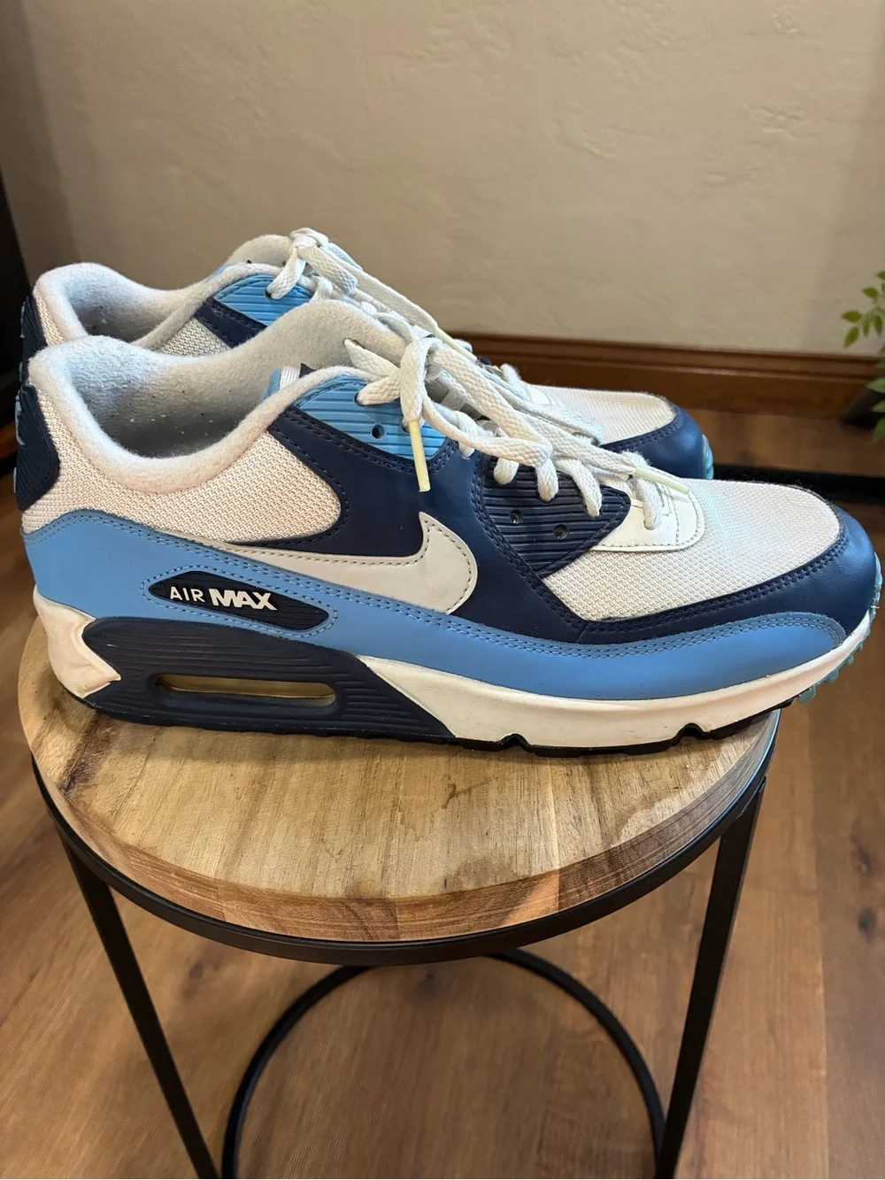 Nike Air Max Men's UNC Sneakers - White, Navy & North Carolina Blue